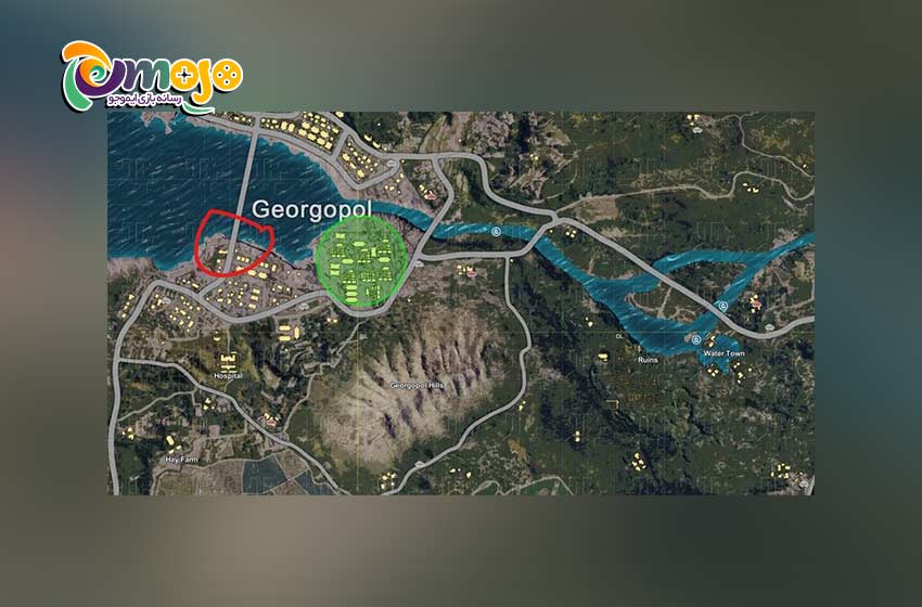 بهترین مکان های M416 در PUBG Mobile روی نقشه Georgopol :Erangle