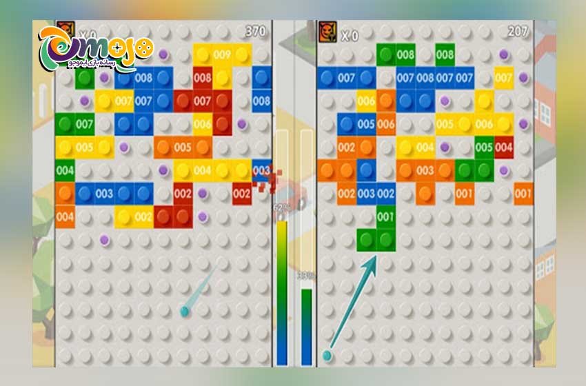 وجود حالت رقابتی در بازی Amazing Brick Breaker