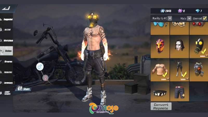 خرید لباس بازی rules of survival از طریق جم